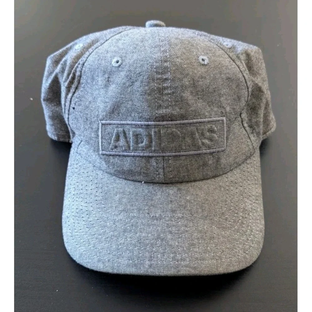 Adidas Hat Cap Strap Back Grey Mens Adjustable Climalite